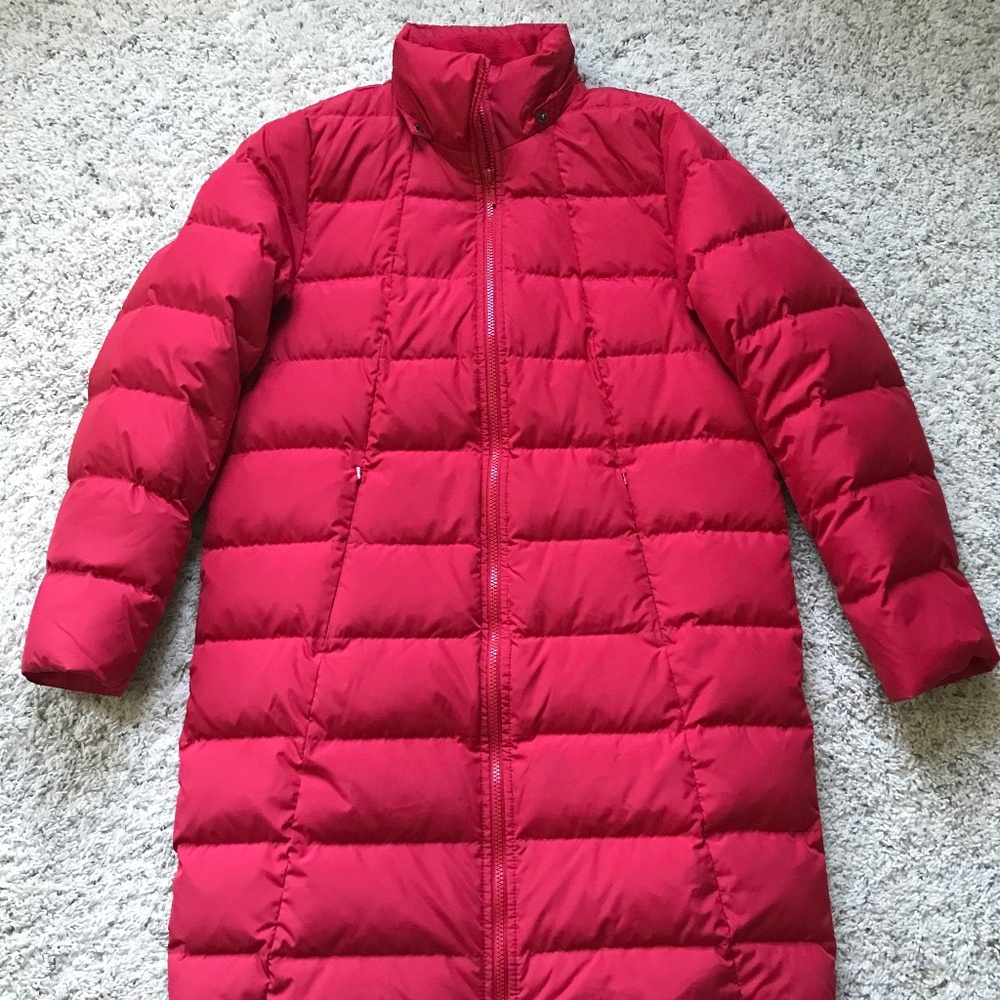 Like New Lands End long red Winter coat. Size S fits 6-8